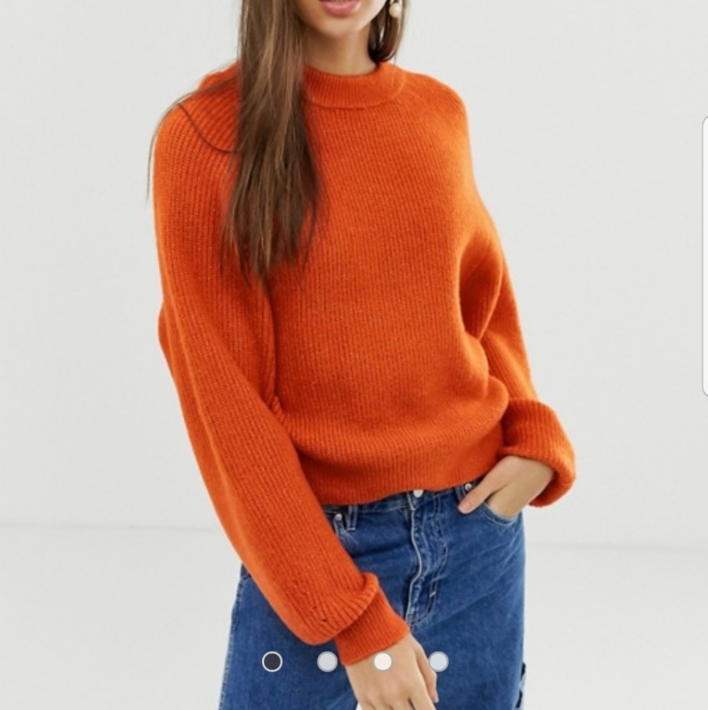 NWT ASOS Design Fluffly Sweater w Balloon Sleeves